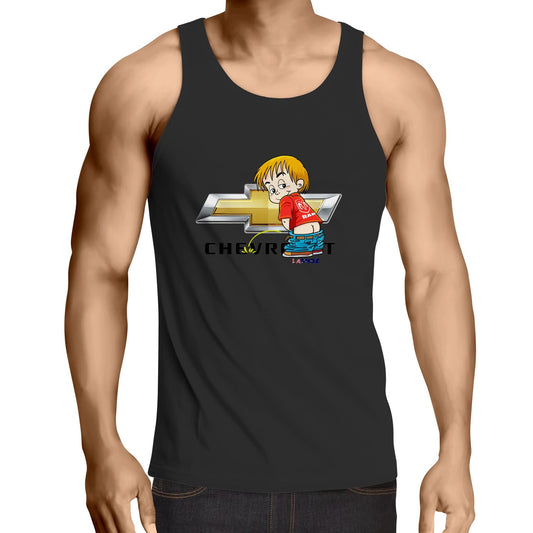 Revolutionary Rides: Unveiling Chevrolet's Legacy V2 - Lowdown - Mens Singlet Top
