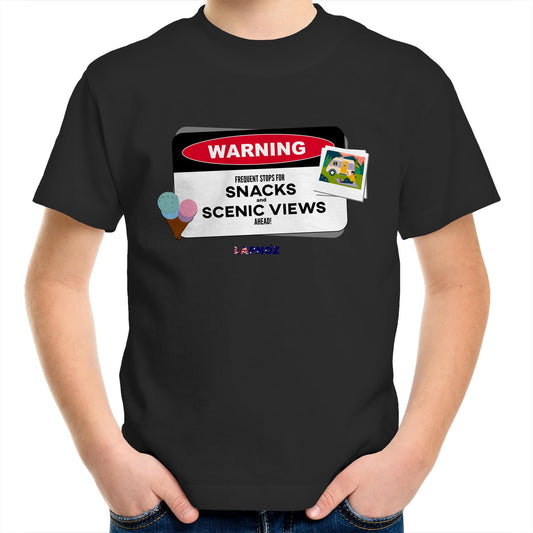 WARNING Snacks - Kids Youth T-Shirt