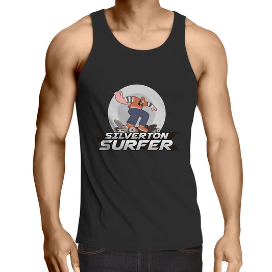 Silverton Surfer: Ride the Wave of Stylish Silver Accessories - Lowdown - Mens Singlet Top