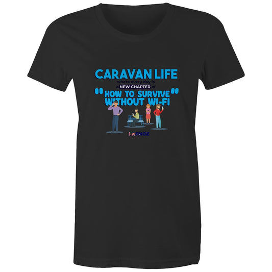 How to Survive Without WI-Fi  - Women's Maple Organic Tee