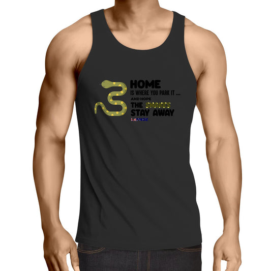 Parking Home: A Lowdown on Mobile Living Lowdown - Mens Singlet Top