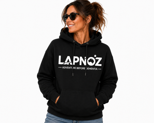 LAPNOZ Hoodie – "Adventure Before Dementia"