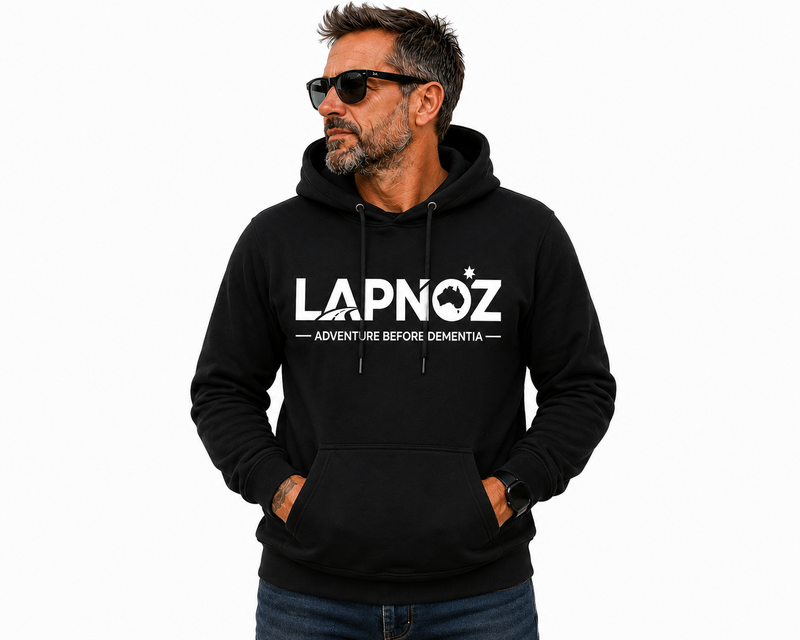 LAPNOZ Hoodie – "Adventure Before Dementia"